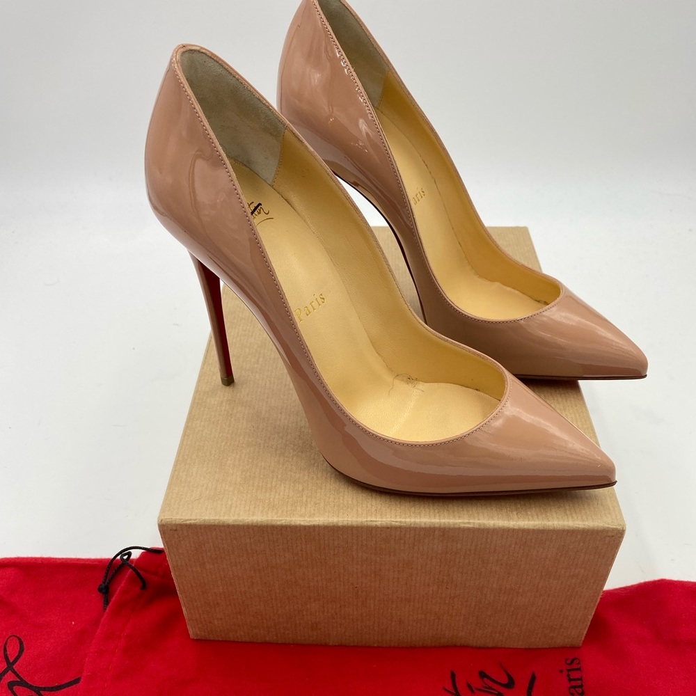 Christian Louboutin so Kate 100 nude Patent size 38 made in Italy size 8